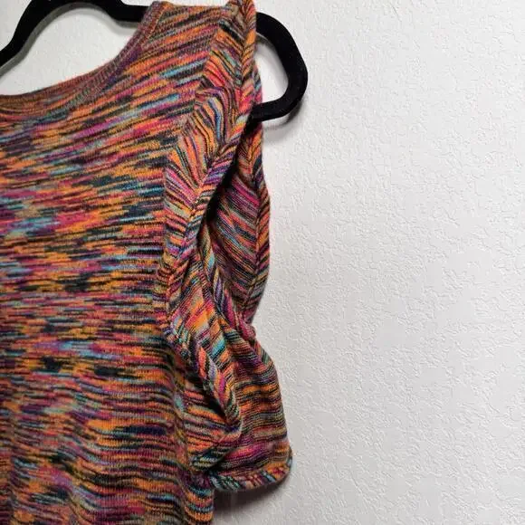 Anthropologie Sweater Womens Multi Stripe Sleeveless Ruffle Boho Size XS - Picture 4 of 6